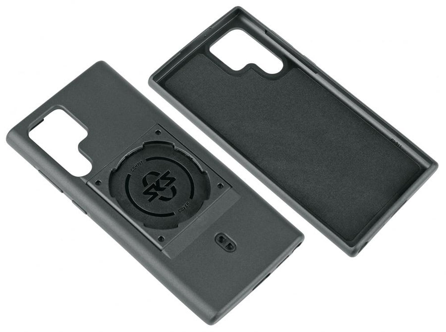 SKS GERMANY COMPIT Cover für Samsung Galaxy S22 Ultra  stoßdämpfende 2-Komponenten-Kunststoffhülle mit spezieller Befestigungsvorrichtung für das COMPIT-System, schwarz