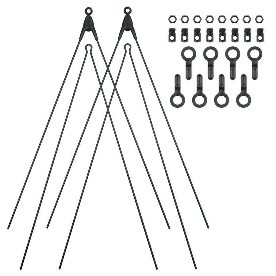 SKS Bluemels Basic Ersatzstreben-Set 26/28 Zoll schwarz mit ASR-Sicherheitssystem für Fahrräder.