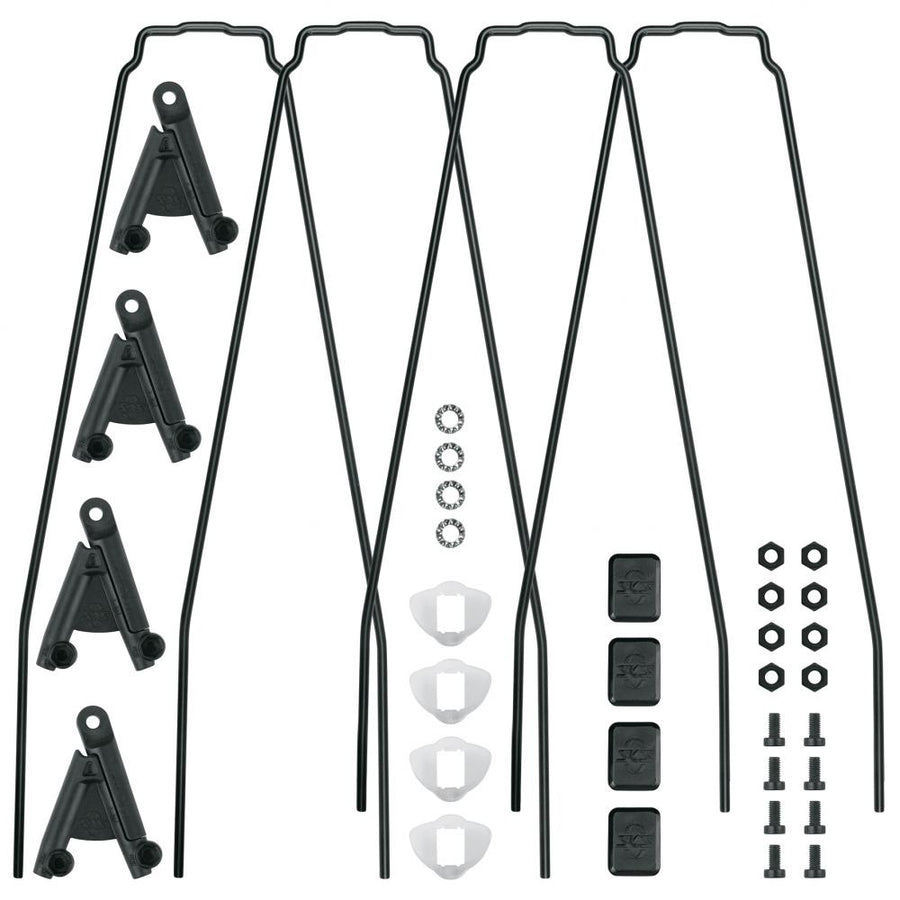 SKS Bluemels Style 65 Ersatzstreben Set  4 schwarze Unterlaufstreben (325 mm & 365 mm) mit ESC-V-Adaptern für 65 mm Schutzbleche, inkl. Befestigungsmaterial