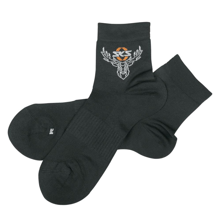 SKS Herren Socken Hirschmotiv Größe 47-50  Atmungsaktiv, schnelltrocknend, ideal für Outdoor-Aktivitäten