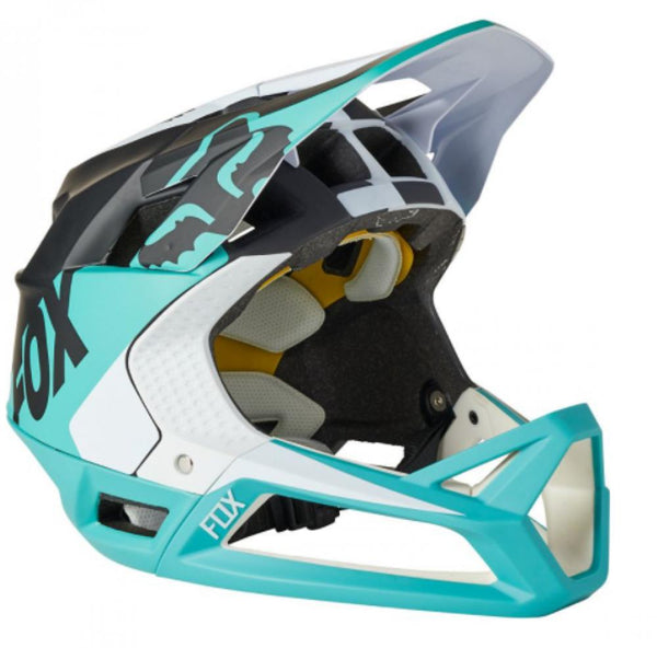 FOX Helm PROFRAME BLOCKED CE Full Face Schutz Helm teal L