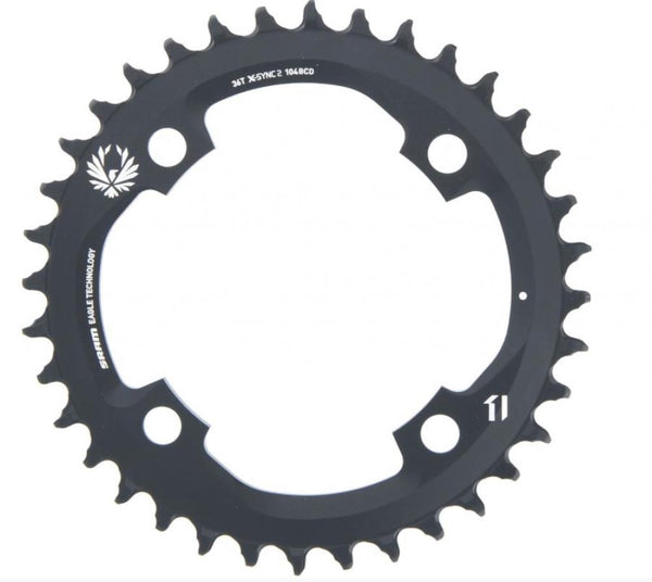 SRAM Kettenblatt X-Sync Eagle 36T LK: 104mm Alu. schwarz 12-fach (Standard u. Boost kompatibel)