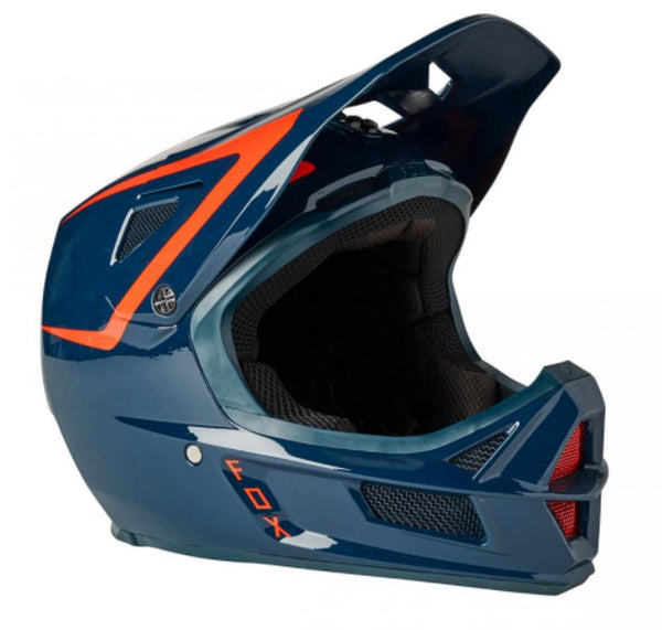 FOX Helm RAMPAGE COMP REPEAT CE CPSC Full Face Schutz Helm dark indigo XS