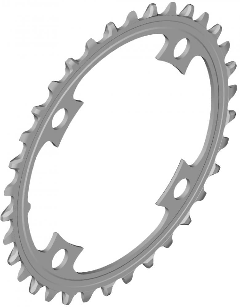 Shimano Kettenblatt SM-CRE70-B 38 Zähne 4-Arm 104 mm Lochkreis Stahl schwarz für E-Bike Antriebssysteme E7000/E8000/EP8