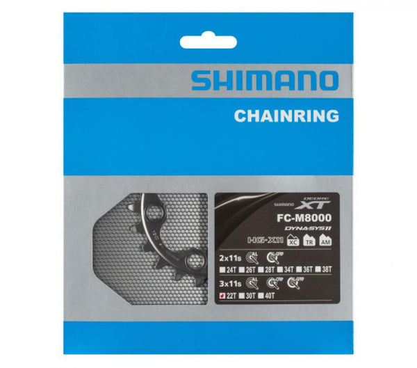 Shimano Kettenblätter DEORE XT FC-M8000 3fach 22 Zähne BB für 40-32-22 Zähne