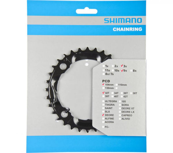 Shimano Deore Kettenblatt 32Z Lk104 schwarz FC-M590