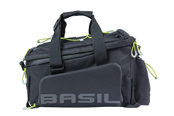 Basil Gepäckträgertasche Miles Trunkbag XL Pro schwarz lime 31x23x20 cm 36l