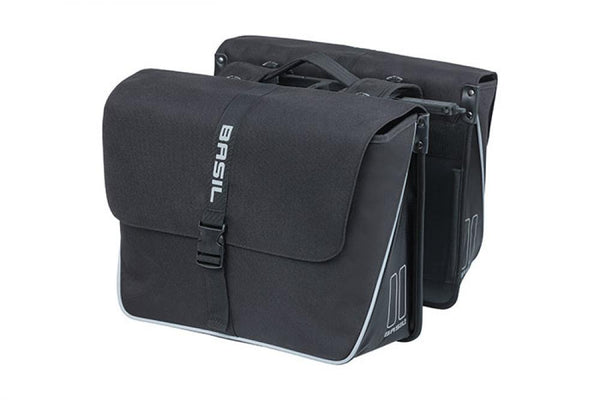 Basil Doppeltasche Forte schwarz 41x15x34 cm 35l