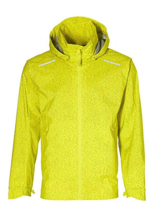 Basil Skane HiVis Herren Regenjacke neongelb M - 360° reflektierend, wasserdicht & atmungsaktiv (10.000 WP/MVP), Bionic Finish® Eco, ergonomischer Schnitt & helmtaugliche Kapuze