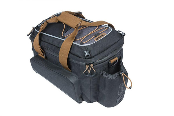 Basil Gepäckträgertasche Miles Trunkbag XL Pro MIK schwarz braun 31x23x22 cm 36 ltr.