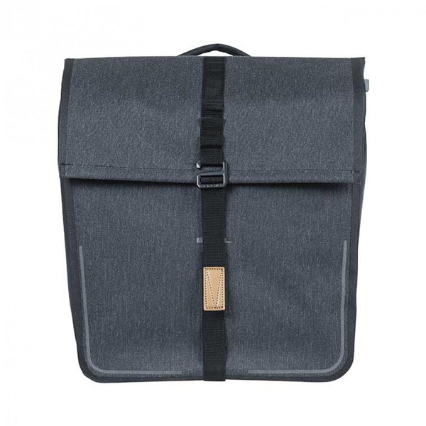 Basil Doppeltasche Urban Dry MIK charcoal melee 42x36x17 cm 50l