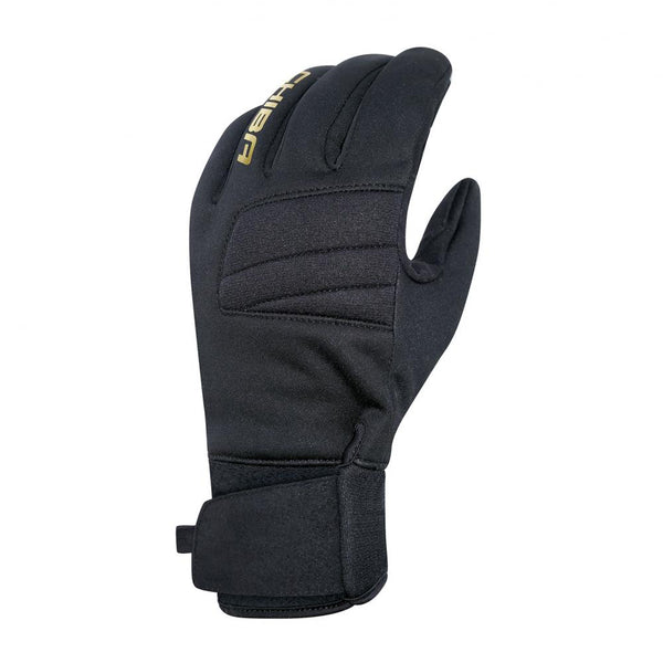 Chiba Winter-Vollfingerhandschuh Classic Schwarz mit Klettverschluss - unisex, winddicht & Thinsulate-Futter (Größe L)