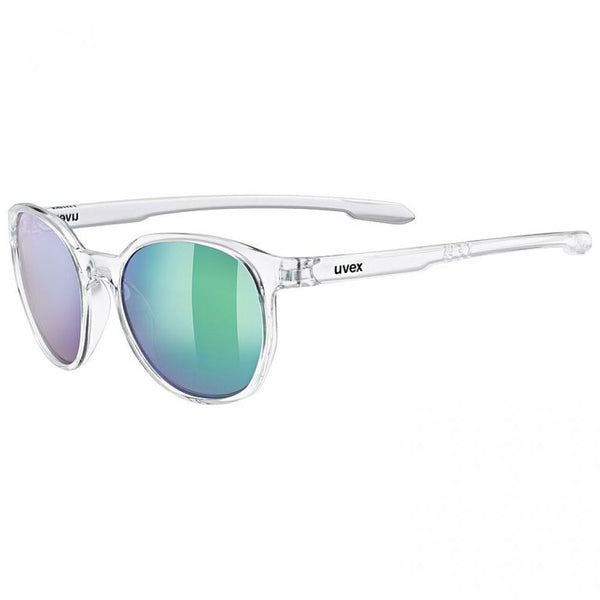 uvex LGL 54 Sonnenbrille SGB80 - Clear/Mirror Green, UV400, Cat. 3, Lifestyle & Sport