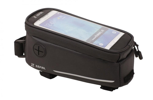 Zéfal Console Pack T2 Oberrohrtasche, 1,3&#8239;Liter, 205×95×110&#8239;mm, schwarz, wasserdicht, Smartphonefach bis 175×85&#8239;mm, inkl. Regenhülle