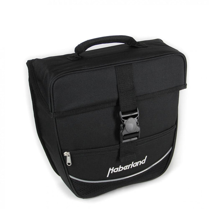 Haberland Einzeltasche Einsteiger Schwarz 30x32x13cm, 12 Liter Seitenansicht