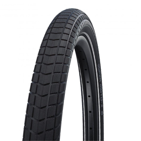 Schwalbe Super Moto-X 20x2.40 (62-406) E-Bike Reifen, ADDIX Compound, GreenGuard Pannenschutz, DoubleDefense Konstruktion, ECE-R75 zertifiziert bis 50 km/h, Reflexstreifen, ideal für Asphalt und leichtes Gelände