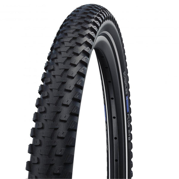 Schwalbe Marathon Plus MTB 27.5x2.60" (65-584), Drahtreifen, schwarz mit Reflexstreifen, E-50 zertifiziert, Smart DualGuard Pannenschutz, Addix Compound, max. Belastung: 140 kg