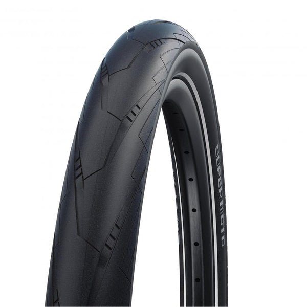 Schwalbe Super Moto 28x1.50" 40-622 HS605 Drahtreifen, schwarz mit Reflexstreifen, E-Bike Ready 25, RaceGuard Pannenschutz, ADDIX Compound&#8203;