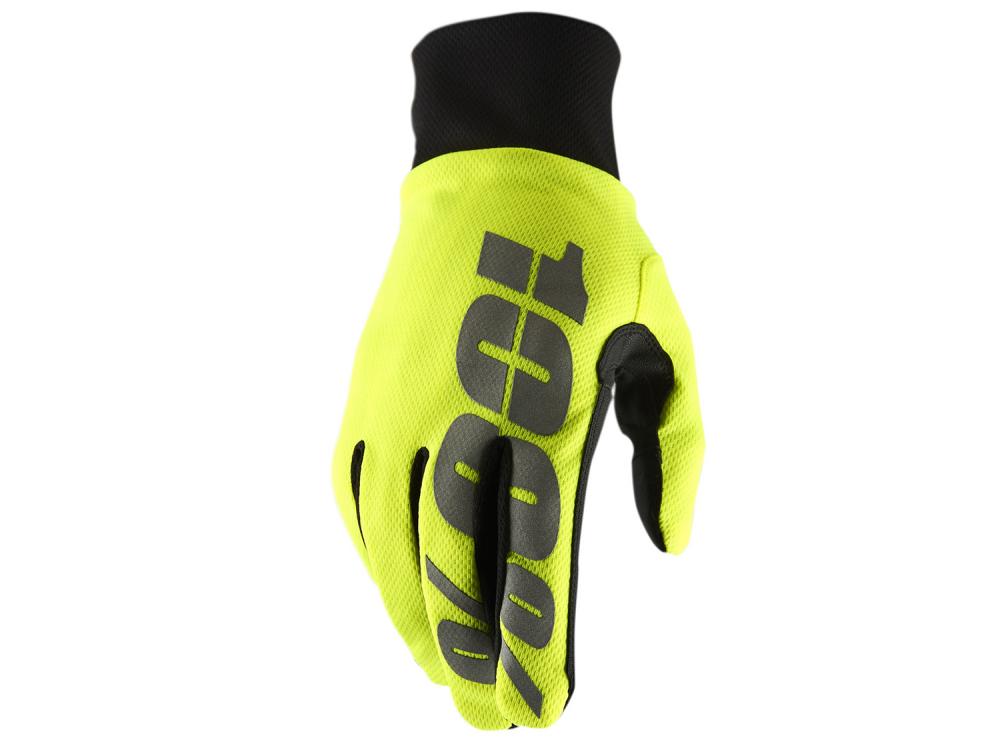 100% Hydromatic Waterproof Gloves fluo gelb S