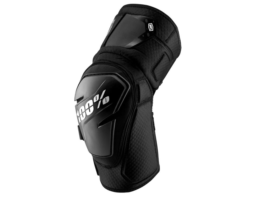 100% Fortis knee guards S/M black - leichter, belüfteter Knieschoner mit Hartschale