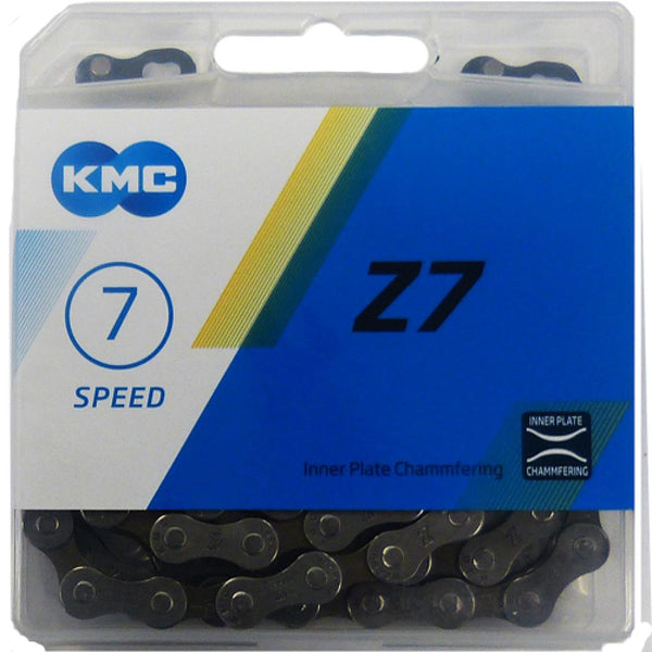 KMC Schaltungskette Z7 silber/braun 1/2" x 3/32", 114 Glieder,7,3mm,6/7-fach