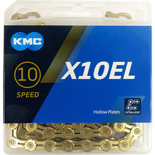KMC X10EL Ti-N 10s Kette 114 Glieder gold - leichte High-Performance 10-fach Fahrradkette