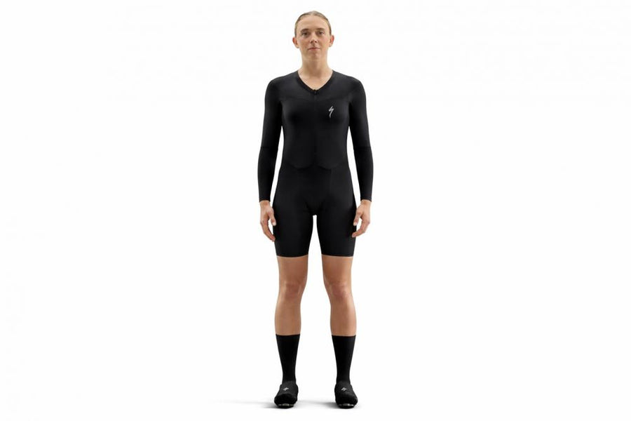 S-Works Aero Skinsuit Langarm Damen Schwarz XS - Aerodynamischer Zeitfahr-Anzug