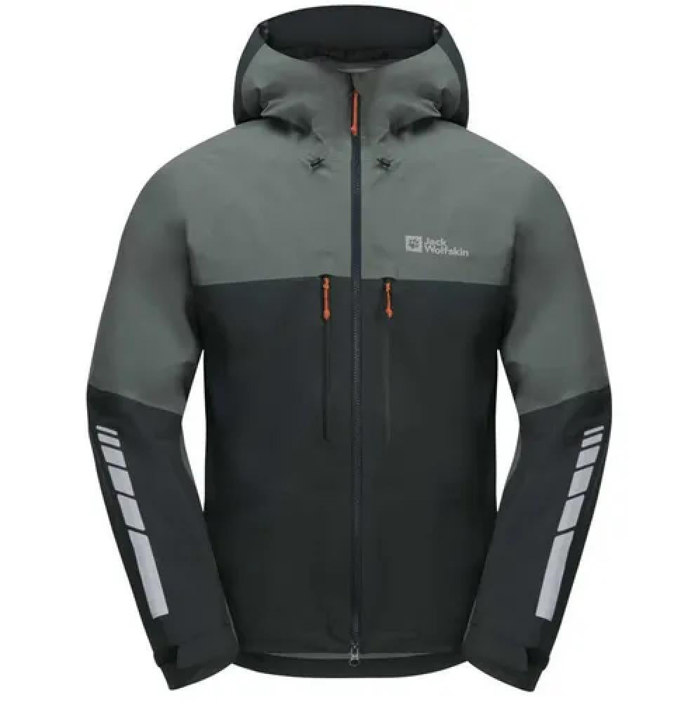 Jack Wolfskin Morobbia 3L JKT M Texapore Herrenjacke Größe S - wasserdicht, winddicht, atmungsaktiv, Kapuze, reflektierend, schwarz