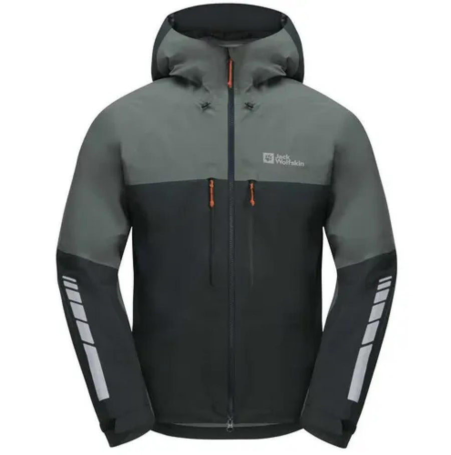 Jack Wolfskin Morobbia 3L JKT M Texapore Herrenjacke Größe S - wasserdicht, winddicht, atmungsaktiv, Kapuze, reflektierend, schwarz