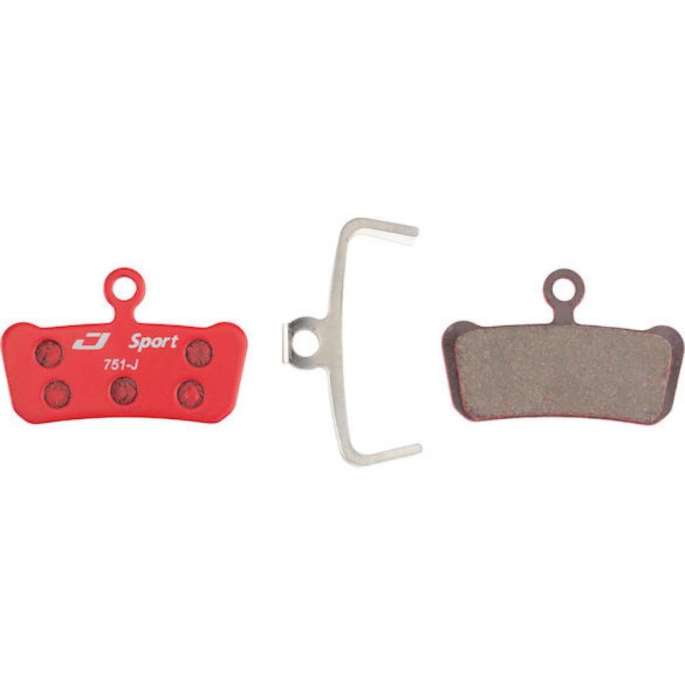 Jagwire Disc Sport Semi-Metallic Bremsbeläge Rot - Hohe Standzeit für Sportfahrer