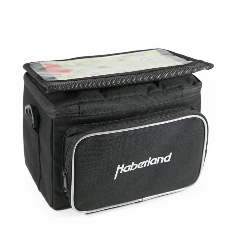 Haberland Lenkertasche 6l Classic schwarz - praktische Lenkertasche mit KLICKfix