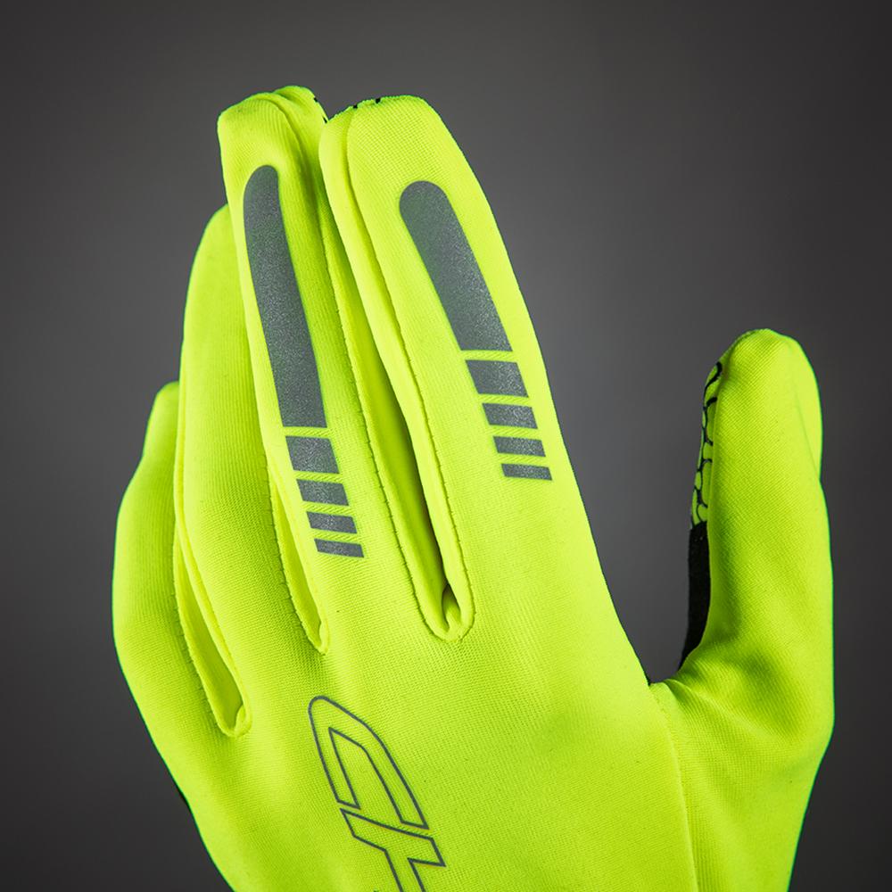 CHIBA Thermofleece - Radhandschuhe neongelb XL mit Touchfunktion