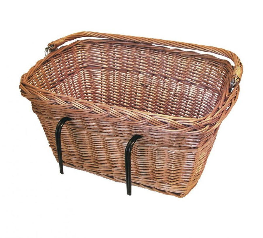 Basil Weiden-Korb Davos natur 33,5x48x25,5cm mit schwarzen Haken zur Befestigung vorne oder hinten.