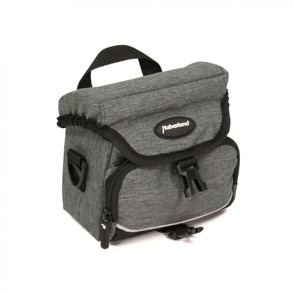 Haberland Lenkertasche 2l Mini grau - kompakte Lenkertasche mit KLICKfix-Halterung