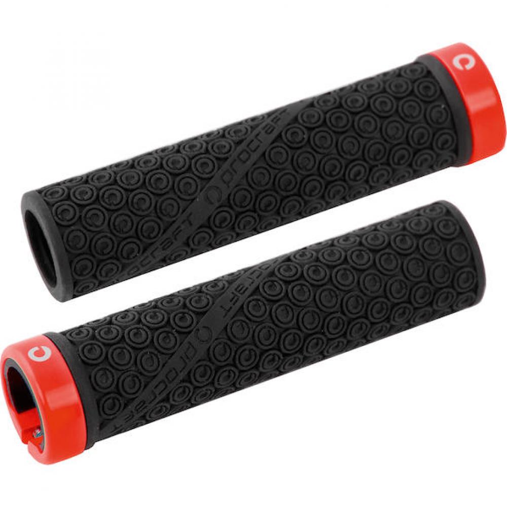 Lenkergriffe Sport 135 Mm Schwarz/rot - Grip Und Komfort Für Mountainbikes