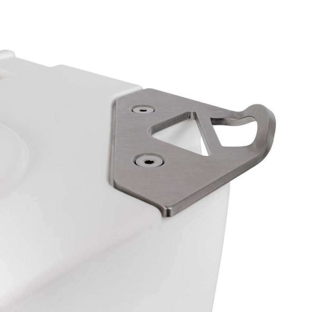Petromax Schlossplatte mit integriertem Flaschenöffner für Kühlboxen, Edelstahl, passend für alle Modelle, einfache Montage, robust und langlebig