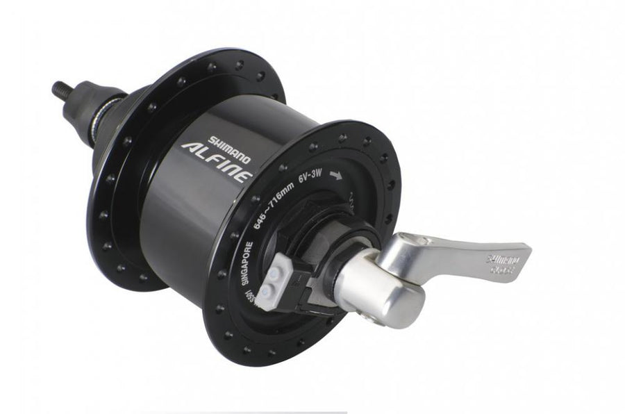 SHIMANO Nabendynamo ALFINE DH-S501 Nabendynamo - 6 Volt 3 Watt 36 Loch, Schwarz Center-Lock