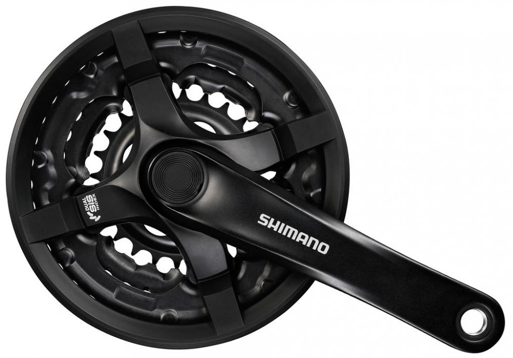 Shimano Tourney FC-TY501 Kurbelgarnitur 42-34-24 Zähne 170 mm Schwarz
