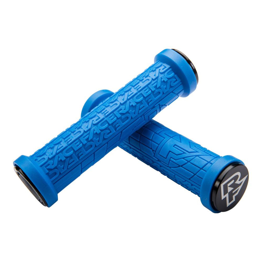 Race Face Grippler Lock-On Griffe 33mm blau für sicheren Halt und Komfort am Lenker.