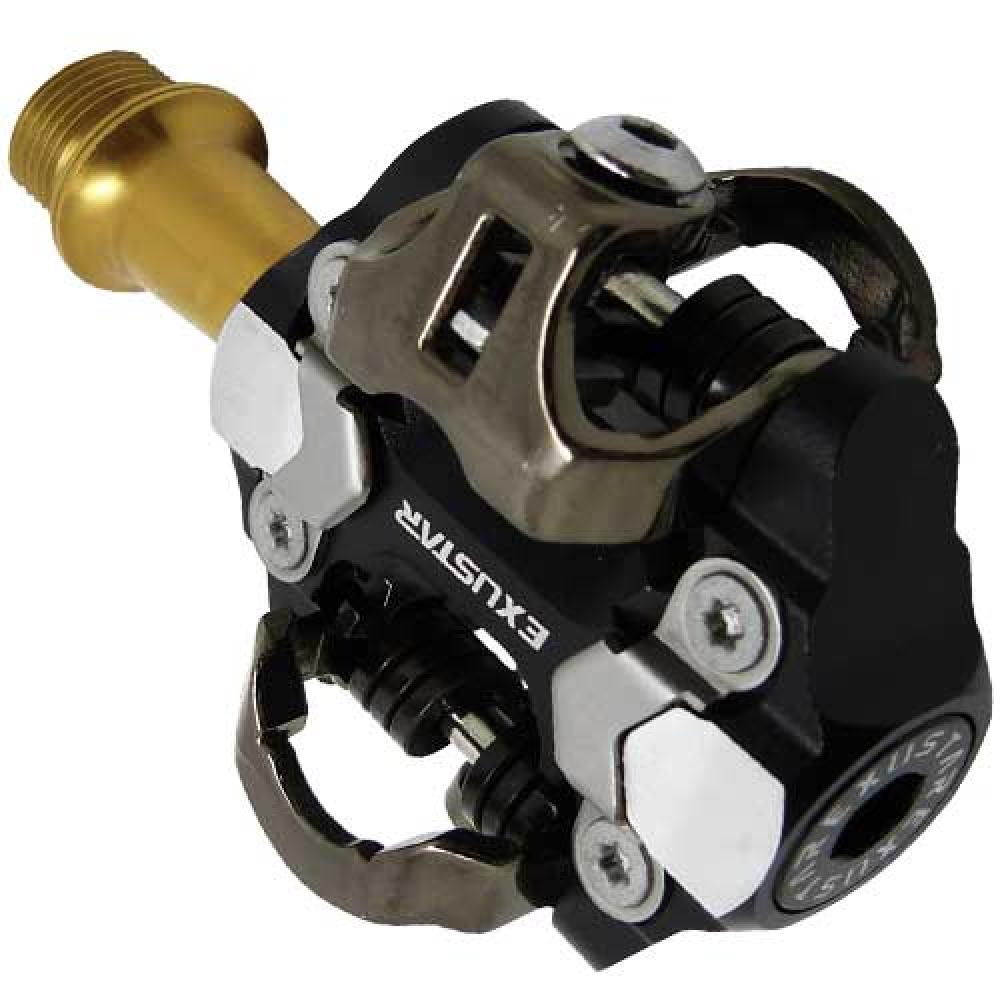 Exustar Pedale PM222-TI Titan-Achse clipless SPD kompatibel