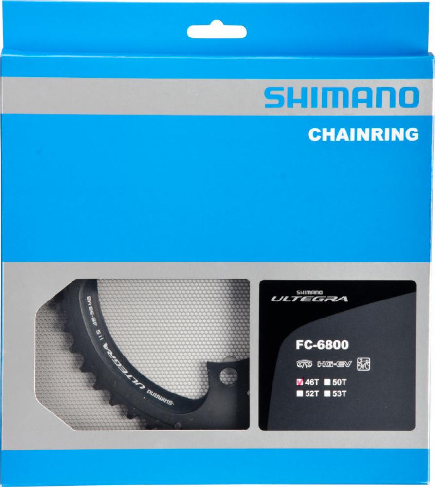 SHIMANO Kettenblatt ULTEGRA FC-6800 46 Zähne Grau - präziser Antrieb für Rennräder
