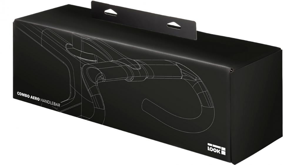 Look Combo Aero HB Lenker 40cm stealth matt schwarz - aerodynamischer Carbon Rennradlenker für integrierte Kabelverlegung, hohe Steifigkeit und Kontrolle