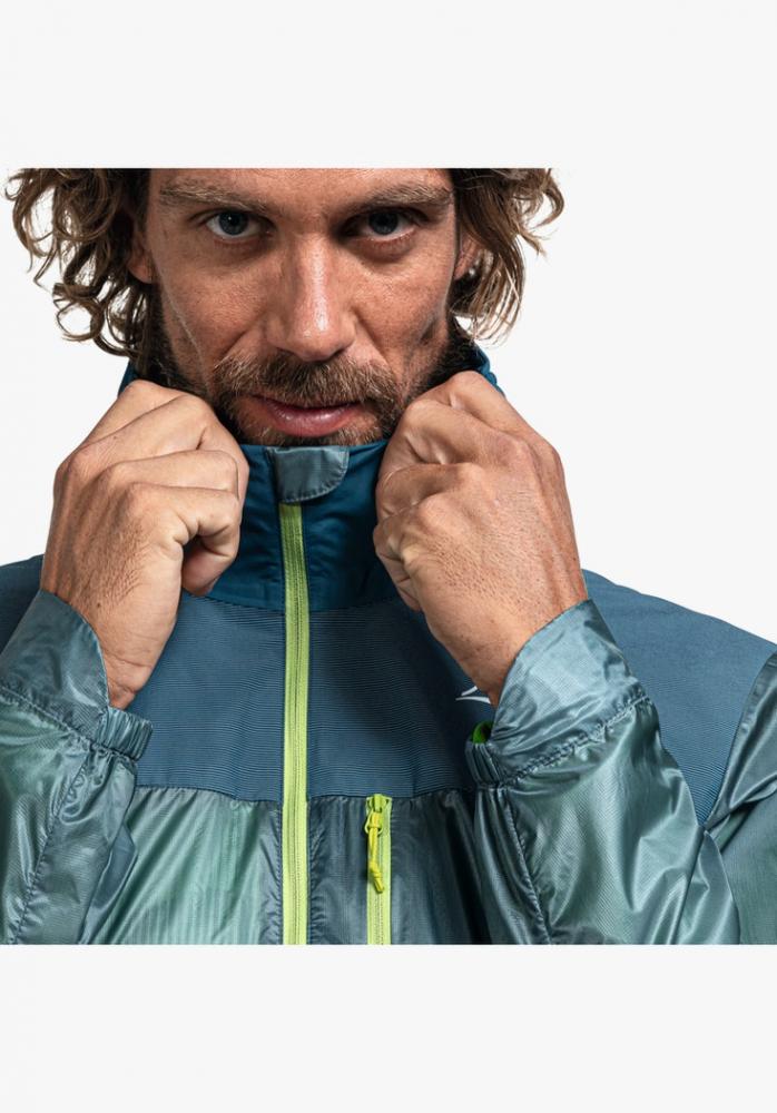 Schöffel Hybrid Jkt Flow Trail M cloudy storm blau Größe 54