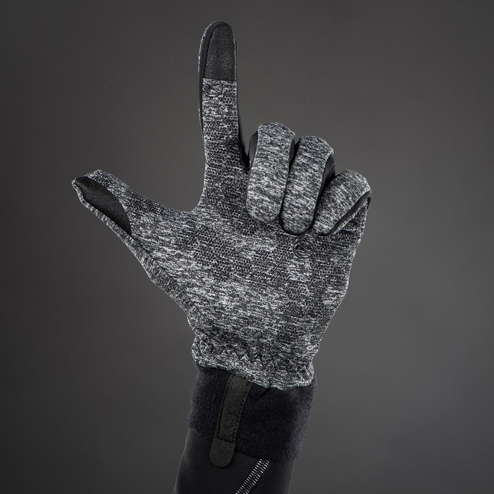 CHIBA Allround Light - Radhandschuhe hellgrau XL, Polartec-Fleece, Touchfunktion