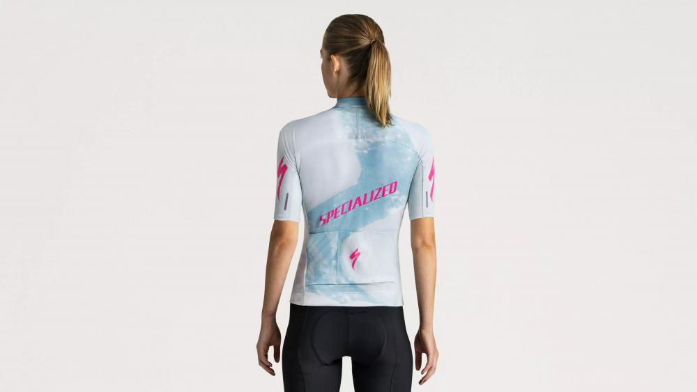 FOUNDATION SBC FOUNDATION GRAPHIC JERSEY SS WMN SEA/RBLPNK FOCAL L - Radtrikot kurzarm