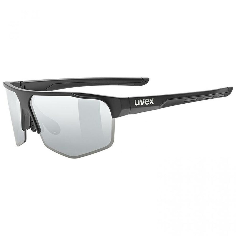 uvex axos Set Skihelm black matt mit Visier mirror silver, IAS-Größenanpassung, Monomatic-Verschluss, Belüftungssystem, herausnehmbare Innenausstattung