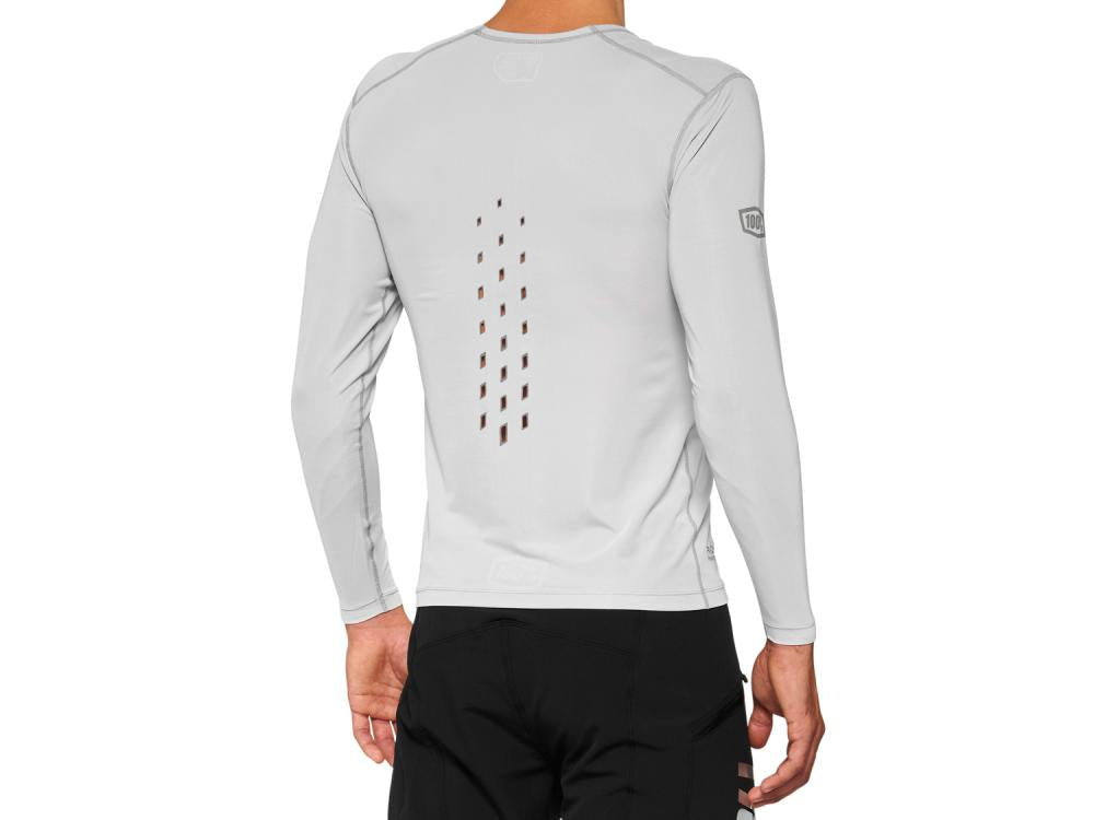 100% R-Core Concept Long Sleeve Jersey XL grey - aerodynamisches MTB-Kompressionsjersey