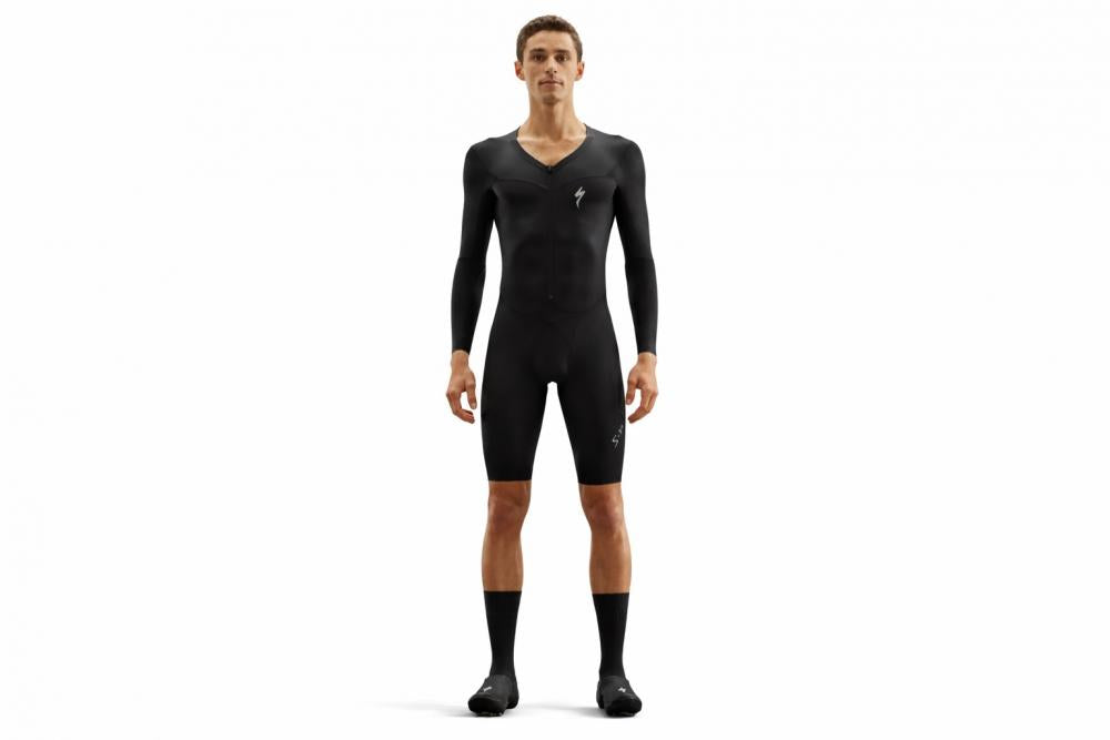 S-Works Aero Skinsuit Langarm Herren Schwarz XXL - Aerodynamischer Zeitfahr-Anzug - Langarmshirt