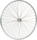 CONTEC Vorderrad "Alu Sport + Quando KT-A16F"nFelge: SCHÜRMANN Alu-Kasten "Alu Sport", 28"/29", 19-622, Höhe: 14 mm, 36 Loch, AV/DV Ventil, mit silberner Bremsflanke, keine Ösen, silber (0.349.520/7)nNabe: QUANDO Vorderradnabe "KT-A16F", 36 Loch, Vollachs
