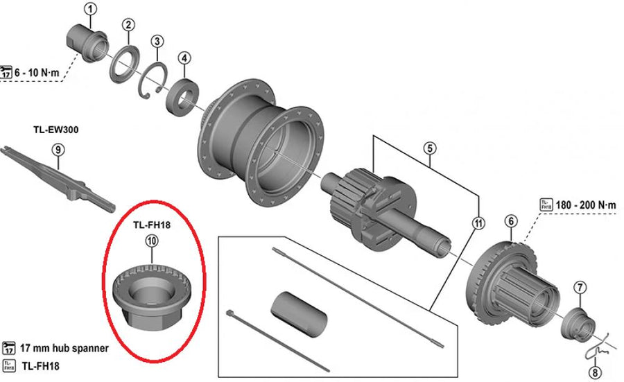 SHIMANO TL-FH18 Werkzeug für Freilaufkörper - Präzisions-Tool für zuverlässige Nabenwartung